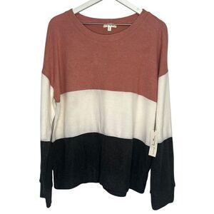 NWT Stitch Fix Nine Britton Dalia Brushed Knit Top size XL Colorblock Pullover